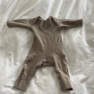 Merino Wool Cozy Brown Kids One Piece